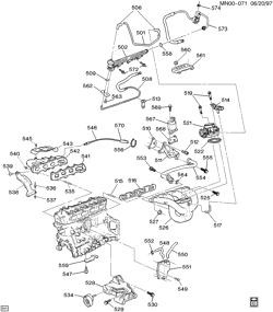 MOTOR 4 CILINDROS Chevrolet Malibu 1998-1998 N ENGINE ASM-2.4L L4 PART 5 MANIFOLDS & FUEL RELATED PARTS (LD9/2.4T)