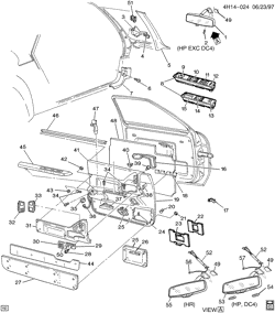 INTERIOR TRIM-FRONT SEAT TRIM-SEAT BELTS Buick Lesabre 1996-1996 H TRIM/FRONT DOOR