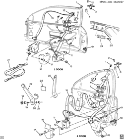 INTERIOR TRIM-FRONT SEAT TRIM-SEAT BELTS Buick Somerset 1987-1991 N SEAT BELTS FRONT (AR4)