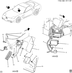 FUEL SYSTEM-EXHAUST-EMISSION SYSTEM Chevrolet Corvette 1997-2004 Y ACCELERATOR CONTROL