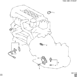 MOTOR DE ARRANQUE-GENERADOR-IGNICIÓN-SISTEMA ELÉCTRICO-LUCES Chevrolet Prizm 1998-2002 S ENGINE ELECTRICAL PART 1