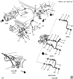 FUEL SYSTEM-EXHAUST-EMISSION SYSTEM Pontiac Firebird 1998-2002 F CRUISE CONTROL (K34,EXC (NW9))