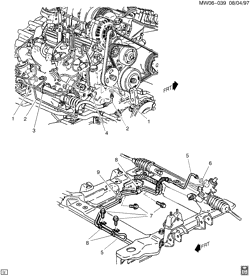 ПЕРЕДН. ПОДВЕКА, УПРАВЛ. Chevrolet Monte Carlo 1998-1999 W STEERING HYDRAULIC SYSTEM (L36/3.8K)