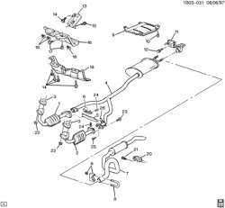 FUEL SYSTEM-EXHAUST-EMISSION SYSTEM Chevrolet Caprice 1994-1996 B19 EXHAUST SYSTEM-V8 SINGLE
