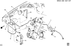 FUEL SYSTEM-EXHAUST-EMISSION SYSTEM Pontiac Grand Am 1996-1998 N VAPOR CANISTER & RELATED PARTS-L4-2.4L (LD9/2.4T)