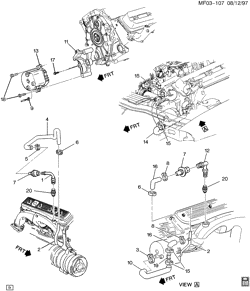 FUEL SYSTEM-EXHAUST-EMISSION SYSTEM Pontiac Firebird 1995-1995 F A.I.R. PUMP & RELATED PARTS (LT1/5.7P)(2ND DES)