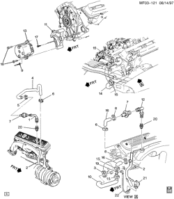 FUEL SYSTEM-EXHAUST-EMISSION SYSTEM Pontiac Firebird 1996-1997 F A.I.R. PUMP & RELATED PARTS (LT1/5.7P)