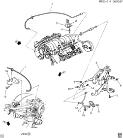 ТОПЛИВНАЯ СИСТЕМА-ВЫХЛОП-]СИСТЕМА КОНТРОЛЯ ТОКСИЧНОСТИ ВЫХЛ. ГАЗОВ Chevrolet Camaro 1998-2002 F ACCELERATOR CONTROL-V8 (LS1/5.7G)(EXC (NW9))