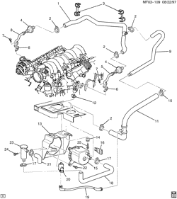 FUEL SYSTEM-EXHAUST-EMISSION SYSTEM Chevrolet Camaro 1998-1999 F A.I.R. PUMP & RELATED PARTS (LS1/5.7G)