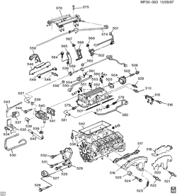 MOTOR 6 CILINDROS Chevrolet Camaro 1995-1997 F ENGINE ASM-5.7L V8 PART 5 MANIFOLDS & FUEL RELATED PARTS (LT1/5.7P)
