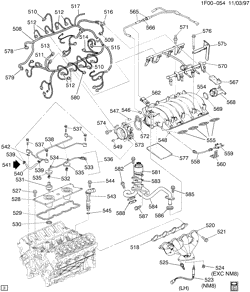 MOTOR 8 CILINDROS Chevrolet Camaro 1998-1998 F ENGINE ASM-5.7L V8 PART 5 MANIFOLDS AND FUEL RELATED PARTS (LS1/5.7G)