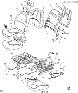INTERIOR TRIM-FRONT SEAT TRIM-SEAT BELTS Buick Riviera 1995-1999 G SEAT ASM/FRONT (AS7)