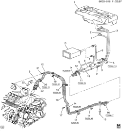 FUEL SYSTEM-EXHAUST-EMISSION SYSTEM Cadillac Seville 1998-1999 KS,KY FUEL SUPPLY SYSTEM (LHD)