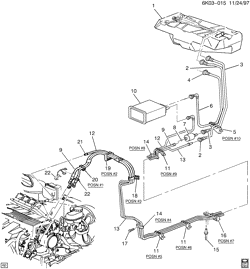 FUEL SYSTEM-EXHAUST-EMISSION SYSTEM Cadillac Hearse/Limousine 1998-1999 KS,KY FUEL SUPPLY SYSTEM (RHD)