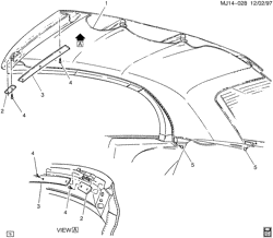 INTERIOR TRIM-FRONT SEAT TRIM-SEAT BELTS Chevrolet Cavalier 1995-2000 J67 ROOF HEADLINER/CONVERTIBLE