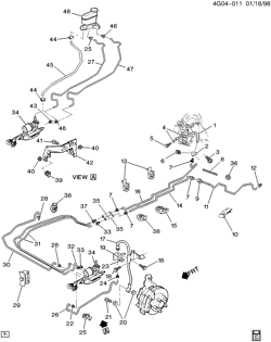 TRANSMISSÃO MANUAL 6 MARCHAS Buick Riviera 1996-1997 G BRAKE HOSES & PIPES (EXC (NW9))