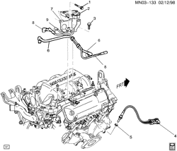 FUEL SYSTEM-EXHAUST-EMISSION SYSTEM Chevrolet Malibu 2000-2003 N M.A.P. & OXYGEN SENSORS (LG8/3.1J)