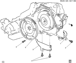 6-CYLINDER ENGINE Pontiac Montana APV 1999-2005 U COVER/TRANSMISSION CONVERTER (LA1/3.4E)