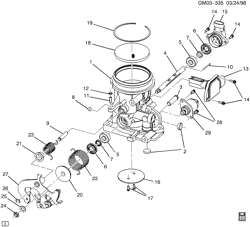 FUEL SYSTEM-EXHAUST-EMISSION SYSTEM Buick Regal 1999-2004 W THROTTLE BODY (L36/3.8K)