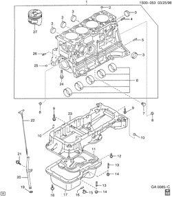 4-CYLINDER ENGINE Chevrolet Prizm 1993-1997 S CYLINDER BLOCK (1.8-8)(LV6)