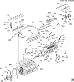 MOTOR 8 CILINDROS Chevrolet Corvette 1999-2003 Y ENGINE ASM-5.7L V8 PART 2 CYLINDER HEAD AND RELATED PARTS (LS1/5.7G)