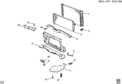 COOLING SYSTEM-GRILLE-OIL SYSTEM Cadillac Eldorado 1995-1995 E RADIATOR MOUNTING & RELATED PARTS