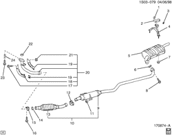 FUEL SYSTEM-EXHAUST-EMISSION SYSTEM Chevrolet Prizm 1998-2002 S EXHAUST SYSTEM (1.8-8)(LV6)