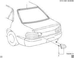 МОЛДИНГИ КУЗОВА-ЛИСТОВОЙ МЕТАЛ-ФУРНИТУРА ЗАДНЕГО ОТСЕКА-ФУРНИТУРА КРЫШИ Chevrolet Prizm 1998-2002 S MOLDINGS/BODY PART 1 REAR