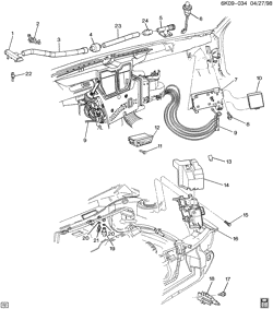 BODY MOUNTING-AIR CONDITIONING-AUDIO/ENTERTAINMENT Cadillac Deville 1997-1997 KD A/C CONTROL SYSTEM