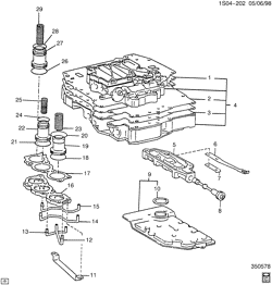 AUTOMATIC TRANSMISSION Chevrolet Prizm 1998-2002 S AUTOMATIC TRANSAXLE VALVE BODY,ACCUMULATOR PISTONS, & OIL FILTER(MB3)