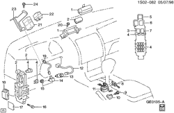 DÉMARREUR - ALTERNATEUR - ALLUMAGE - ÉLECTRIQUE - LAMPES Chevrolet Prizm 1993-1997 S SYSTÈME ÉLECTRIQUE DU TABLEAU DE BORD PART 4