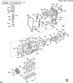 MOTOR 6 CILINDROS Buick Skylark 1996-1998 N ENGINE ASM-2.4L L4 PART 1 CYLINDER BLOCK & RELATED  PARTS (LD9/2.4T)