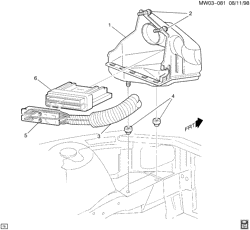 FUEL SYSTEM-EXHAUST-EMISSION SYSTEM Buick Century 1999-2004 W P.C.M. MODULE & WIRING HARNESS