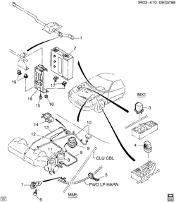 FUEL SYSTEM-EXHAUST-EMISSION SYSTEM Chevrolet Storm 1990-1993 R EMISSION CONTROLS PART 1 (L01/1.6-6)