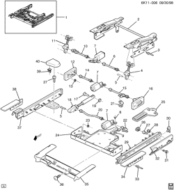 REAR GLASS-SEAT PARTS-ADJUSTER Cadillac Hearse/Limousine 1998-2004 KS,KY ADJUSTER ASM/SEAT-DRIVER(LHD,A45)