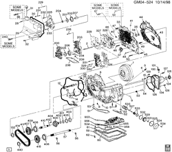 BRAKES Cadillac Seville 1998-1999 EK AUTOMATIC TRANSMISSION (MH1) PART 1 HM 4T80-E CASE & RELATED PARTS