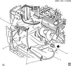 COOLING SYSTEM-GRILLE-OIL SYSTEM Pontiac Bonneville 2000-2005 H ENGINE BLOCK HEATER (L36/3.8K)(K05)