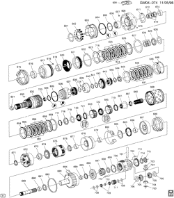 АВТОМАТИЧЕСКАЯ КОРОБКА ПЕРЕДАЧ Buick Century 1998-1999 W AUTOMATIC TRANSMISSION (M13) PART 2 (4T60-E) INTERNAL POWER TRAIN PARTS