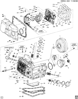 BOÎTE DE VITESSES AUTOMATIQUE Chevrolet Lumina 1996-1997 W AUTOMATIC TRANSMISSION (M13) PART 1 HM 4T60-E CASE & RELATED PARTS