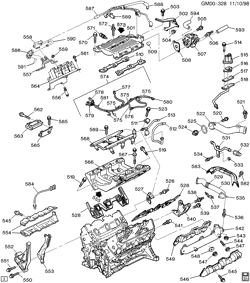 MOTOR 6 CILINDROS Buick Century 1997-1997 W ENGINE ASM-3.1L V6 PART 5 MANIFOLDS & FUEL RELATED PARTS (L82/3.1M)