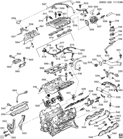 MOTOR 6 CILINDROS Chevrolet Lumina 1997-1997 W ENGINE ASM-3.1L V6 PART 5 MANIFOLDS & FUEL RELATED PARTS (L82/3.1M)