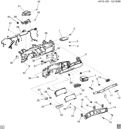 PARE-BRISE - ESSUI-GLACE - RÉTROVISEURS - TABLEAU DE BOR - CONSOLE - PORTES Buick Lesabre 2000-2000 H TABLEAU DE BORD PART 2