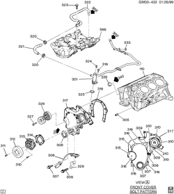 MOTOR 6 CILINDROS Buick Century 2000-2004 W ENGINE ASM-3.1L V6 PART 3 FRONT COVER & COOLING (LG8/3.1J)