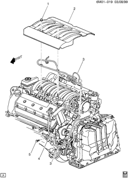 COOLING SYSTEM-GRILLE-OIL SYSTEM Cadillac Eldorado 2000-2002 E ENGINE BLOCK HEATER (K05)