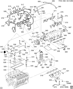 MOTOR 8 CILINDROS Chevrolet Camaro 1999-1999 F ENGINE ASM-5.7L V8 PART 5 MANIFOLDS AND FUEL RELATED PARTS (LS1/5.7G)