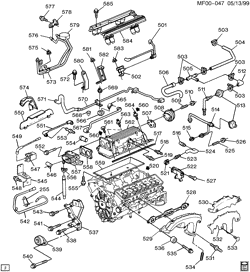 6-CYLINDER ENGINE Chevrolet Camaro 1993-1993 F ENGINE ASM-5.7L V8 PART 5 MANIFOLDS & FUEL RELATED PARTS (LT1/5.7P)
