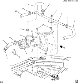 FUEL SYSTEM-EXHAUST-EMISSION SYSTEM Chevrolet Malibu 2000-2000 N A.I.R. PUMP MOUNTING (LG8/3.1J)(NC1)