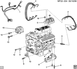 STARTER-GENERATOR-IGNITION-ELECTRICAL-LAMPS Pontiac Firebird 1996-2002 F ENGINE ELECTRICAL (L36/3.8K)