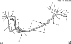 FUEL SYSTEM-EXHAUST-EMISSION SYSTEM Chevrolet Lumina 2000-2001 W69 FUEL SUPPLY SYSTEM-FUEL LINES (LG8/3.1J)