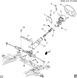 FRONT SUSPENSION-STEERING Cadillac Hearse/Limousine 2000-2005 KD,KE,KF STEERING SYSTEM & RELATED PARTS
